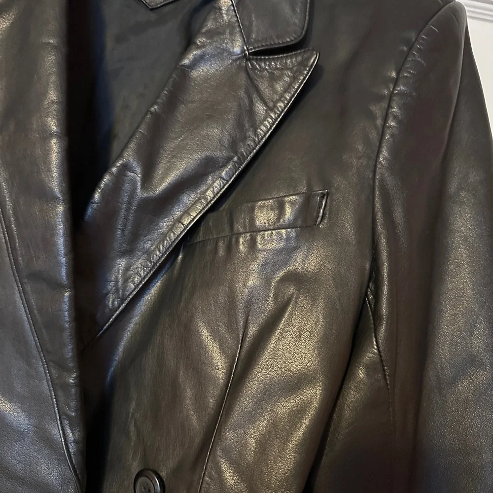 UNISEX Vintage Leather Blazer - Picture 9 of 11